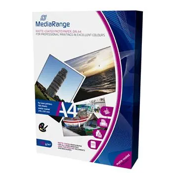 MediaRange A4 matný fotopapír 100 listů 120g / laser