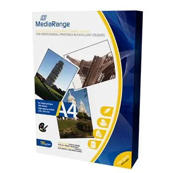 MediaRange A4 lesklý fotopapír 100 listů 135g / inkoust