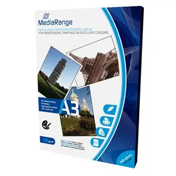 MediaRange A3 lesklý fotopapír 50 listů 200g / inkoust