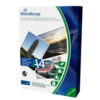 MediaRange A4 oboustranně matný fotopapír 100 listů 140g / inkoust