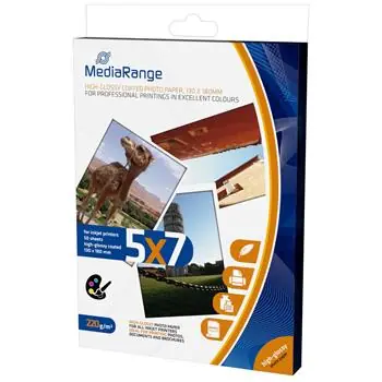 MediaRange 13x18 lesklý fotopapír 50 listů 220g / inkoust