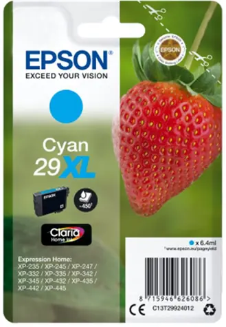 EPSON T2992 originální cartridge 29XL modrá / XP-235 XP-332 / 6.4ml 