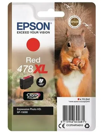 EPSON originální cartridge 478XL Claria Photo HD červená / pro Expression Photo XP 8500 a HD XP 15000 / 10.2 ml  