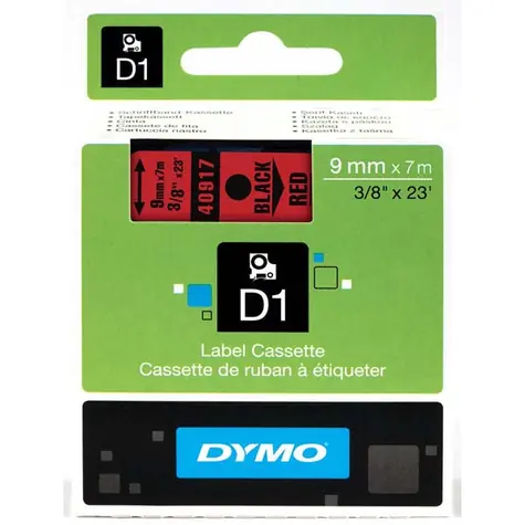Dymo páska D1 9mm x 7m černá na červené