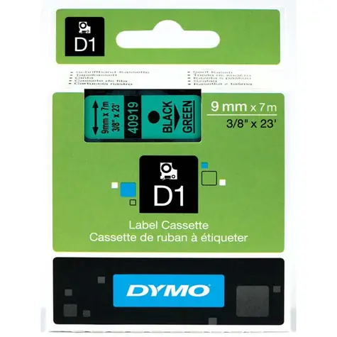 Dymo páska D1 9mm x 7m černá na zelené
