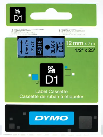 Dymo páska D1 12mm x 7m černá na modré