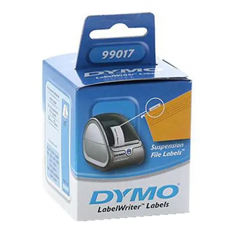 Dymo papírové štítky 50mm x 12mm / bílé / na závěsné pořadače / 220 ks 