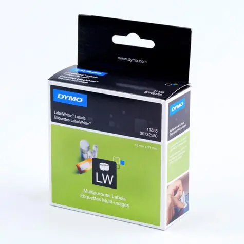 Dymo papírové štítky 51mm x 19mm / bílé / multifunkční / 500 ks