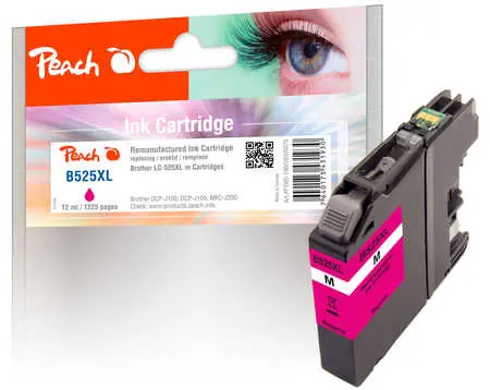 Peach remanufactured alternativní cartridge LC-525XL purpurová / 12 ml / chip reset