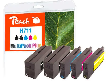 Peach remanufactured alternativní cartridge HP 711 MultiPack Plus / 2x41+3x32 ml / new chip