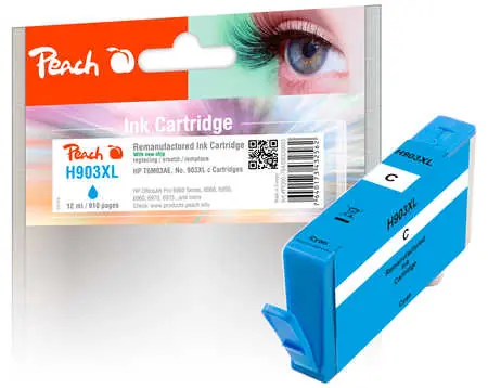 Peach remanufactured alternativní cartridge HP 903XL (T6M03AE) modrá / 12 ml / new chip