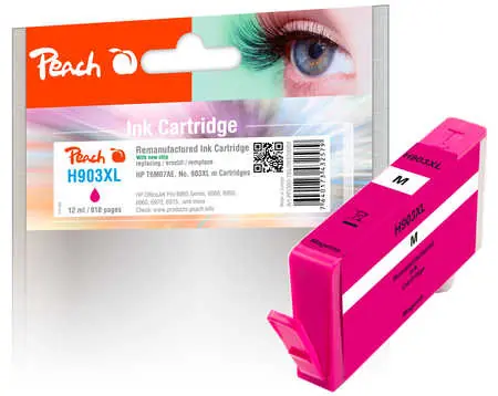 Peach remanufactured alternativní cartridge HP 903XL (T6M07AE) purpurová / 12 ml / new chip