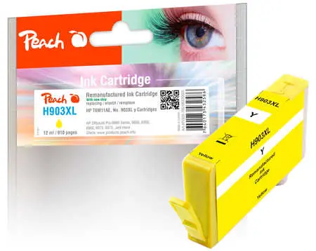 Peach remanufactured alternativní cartridge HP 903XL (T6M11AE) žlutá / 12 ml / new chip