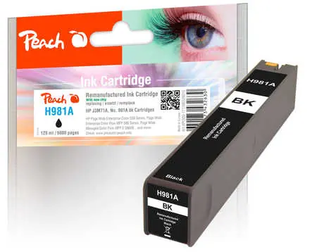 Peach remanufactured alternativní cartridge HP 981A (J3M71A) černá / new chip