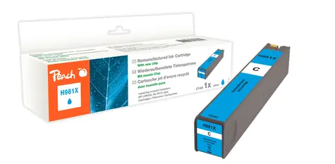 Peach remanufactured alternativní cartridge HP 981X (L0R09A) modrá / new chip