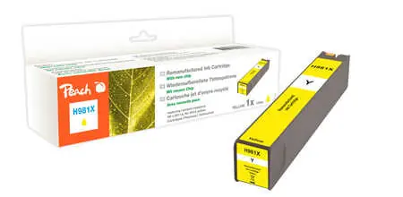 Peach remanufactured alternativní cartridge HP 981X (L0R11A) žlutá / new chip