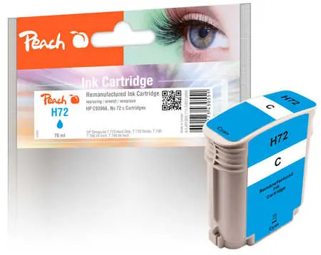 Peach remanufactured alternativní cartridge HP 72 (C9398A) modrá / 76 ml / new chip