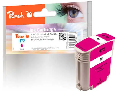 Peach remanufactured alternativní cartridge HP 72 (C9399A) purpurová / 76 ml / new chip