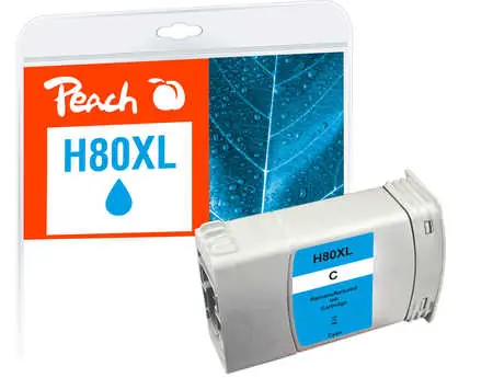 Peach remanufactured alternativní cartridge HP 80XL (C4846A) modrá / 350 ml / new chip