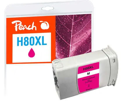 Peach remanufactured alternativní cartridge HP 80XL (C4847A) purpurová / 350 ml / new chip