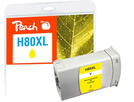 Peach remanufactured alternativní cartridge HP 80XL (C4848A) žlutá / 350 ml / new chip