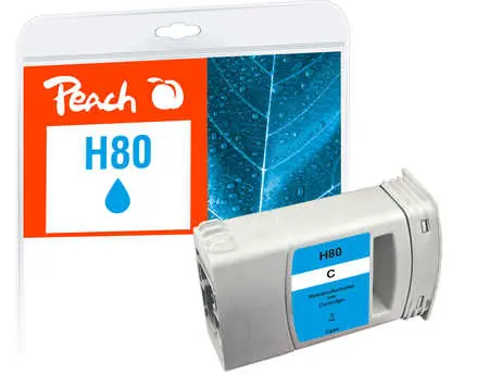 Peach remanufactured alternativní cartridge HP 80 (C4872A) modrá / 175 ml / new chip