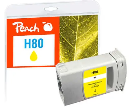 Peach remanufactured alternativní cartridge HP 80 (C4874A) žlutá / 175 ml / new chip