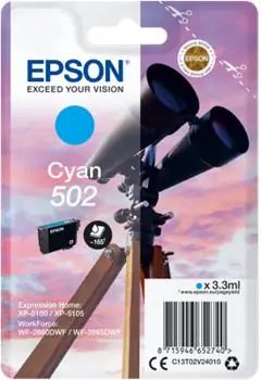 EPSON 502 originální cartridge modrá / pro XP-5100 a XP-5105 / 3.3ml
