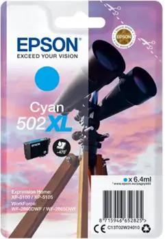 EPSON 502XL originální cartridge modrá / pro XP-5100 a XP-5105 / 6.4ml
