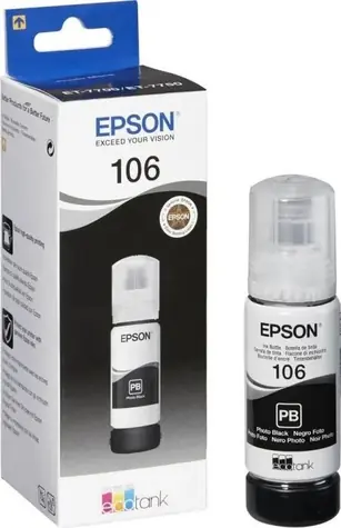 EPSON EcoTank 106 foto černá / originální inkoust / pro Epson L7160 a L7180 / 70 ml 