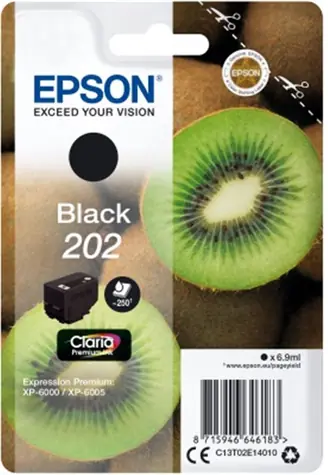 EPSON 202 Claria Premium černá / originální cartridge / XP-6000 / 6.9 ml
