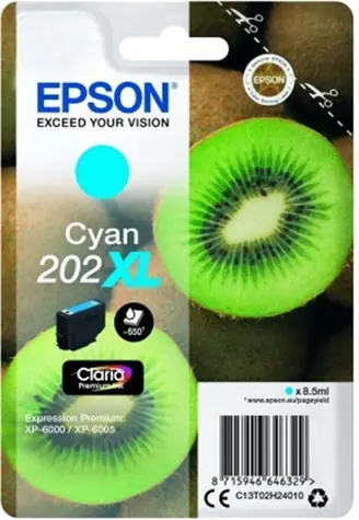 EPSON 202XL Claria Premium modrá / originální cartridge / XP-6000 / 8.5 ml