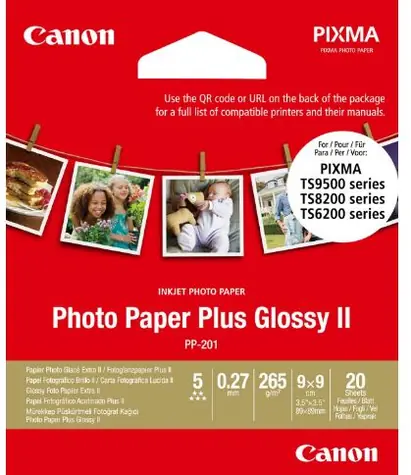 Canon fotopapír PLUS PP-201 - Square 9x9cm (3,5x3,5inch) 20 listů - lesklý