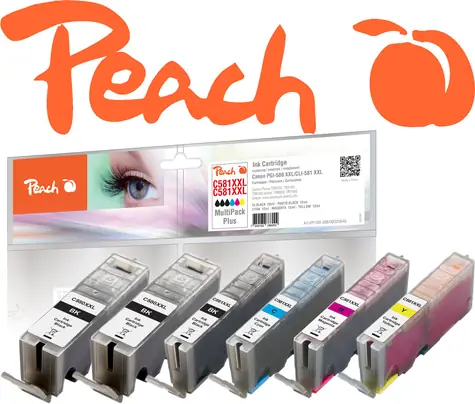 Peach CLI-581XXL kompatibilní cartridge fialová / pro PIXMA TR7550 TR8550 / 12 ml