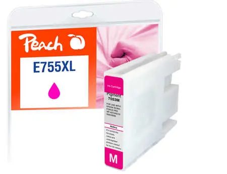 Peach T7553 755XL kompatibilní cartidge fialová / pro WorkForce Pro WF-8090 DW Series / 70 ml