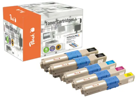 Peach Remanufactured alternativní toner OKI C332 MultiPack Plus / pro C332 / 5x1500 stran