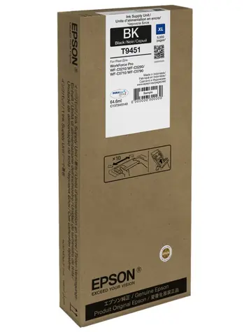 EPSON T9451 XL černá / pro WorkForce Pro WF-C5xxx / 64.6ml