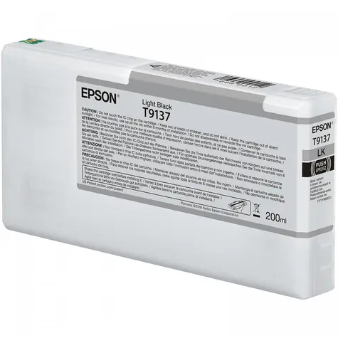 EPSON originální cartridge T9137 světlá černá / pro SureColor SC-P5000 STD / 200ml
