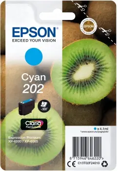 EPSON 202 Claria Premium modrá / originální cartridge / XP-6000 / 4.1 ml