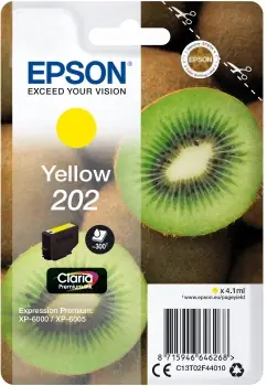 EPSON 202 Claria Premium žlutá / originální cartridge / XP-6000 / 4.1 ml