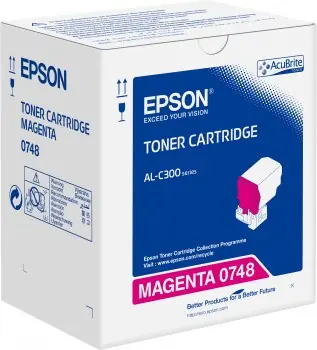 EPSON originální toner C13S050748 fialová / pro EPSON WorkForce AL-C300 / 8.800 stran 