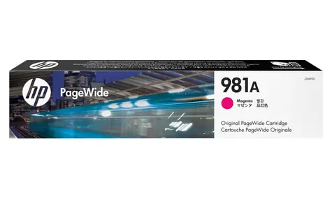 HP originální inkoustová náplň 981A fialová / pro HP PageWide Enterprise Color 556dn & 556xh / 69ml