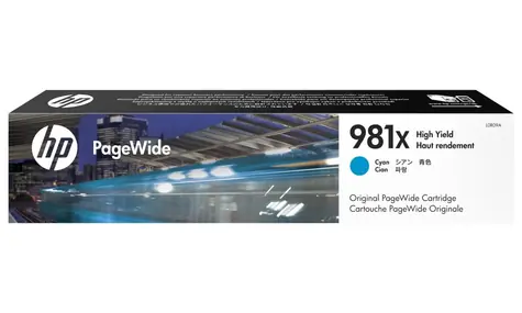 HP originální inkoustová náplň 981X modrá / pro HP PageWide Enterprise Color 556dn & 556xh / 116ml
