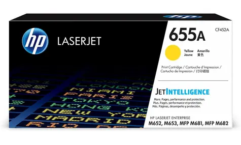 HP 655A originální toner žlutá / Color LaserJet Enterprise M652n / 10.500 stran