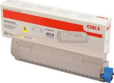 OKI 47095701 originální toner žlutá / C824 & C834 & C844 / 5.000 stran 