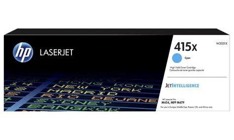 HP 415X originální toner modrá / pro HP Color LaserJet Pro M454dn / 6.000 stran