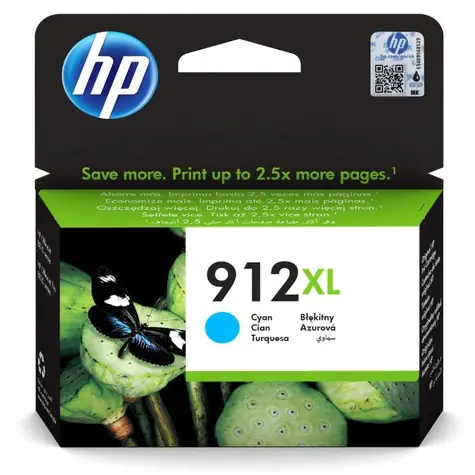 HP 912XL originální cartridge modrá / pro HP OfficeJet 8013 & HP OfficeJet Pro 8023 / 9.9ml / 825 stran