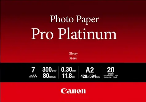 Canon fotopapír PT-101 / A2 / 300g / 20 listů / lesklý
