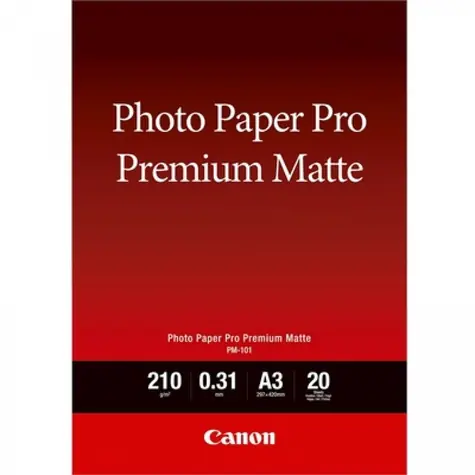 Canon fotopapír PM-101 Premium Matte / A3 / 210g / 20 listů / matný