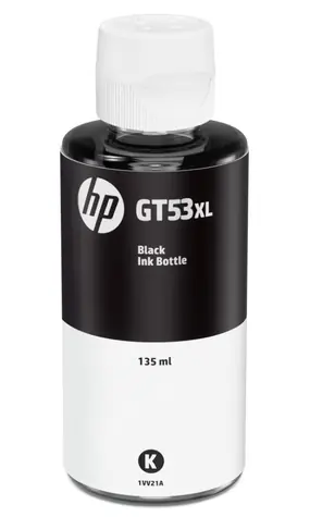 HP GT53XL černá / Originální lahvička s inkoustem / 135ml / výtěžnost 6000 stran